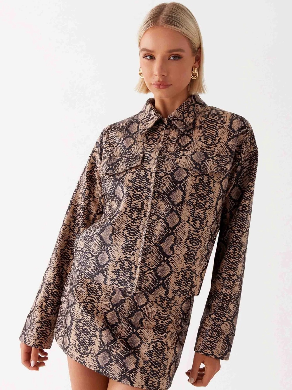 Peppermayo Snake-Print Jacket